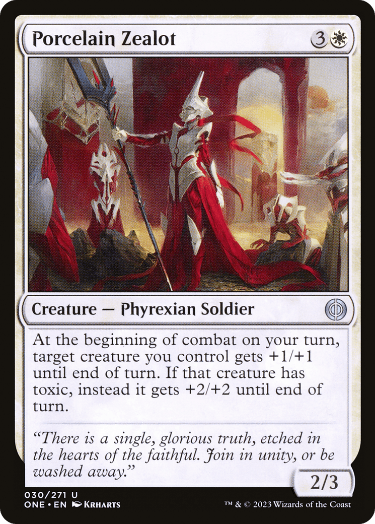 Porcelain Zealot [Phyrexia: All Will Be One] Foil