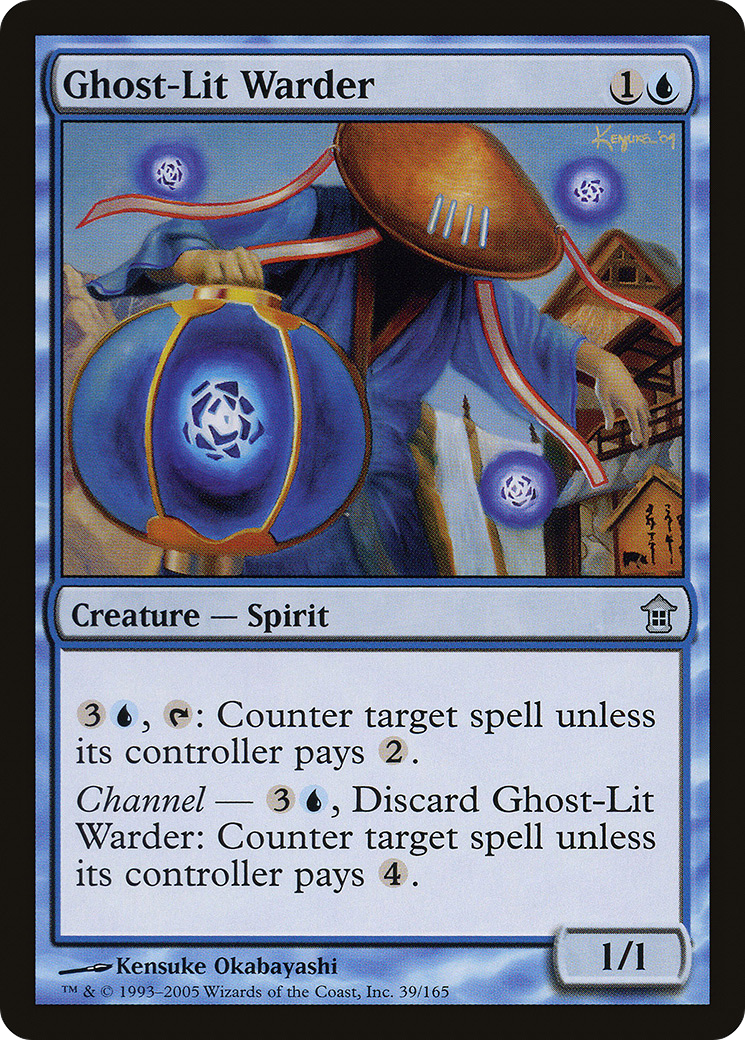 Ghost-Lit Warder [Saviors of Kamigawa] Foil