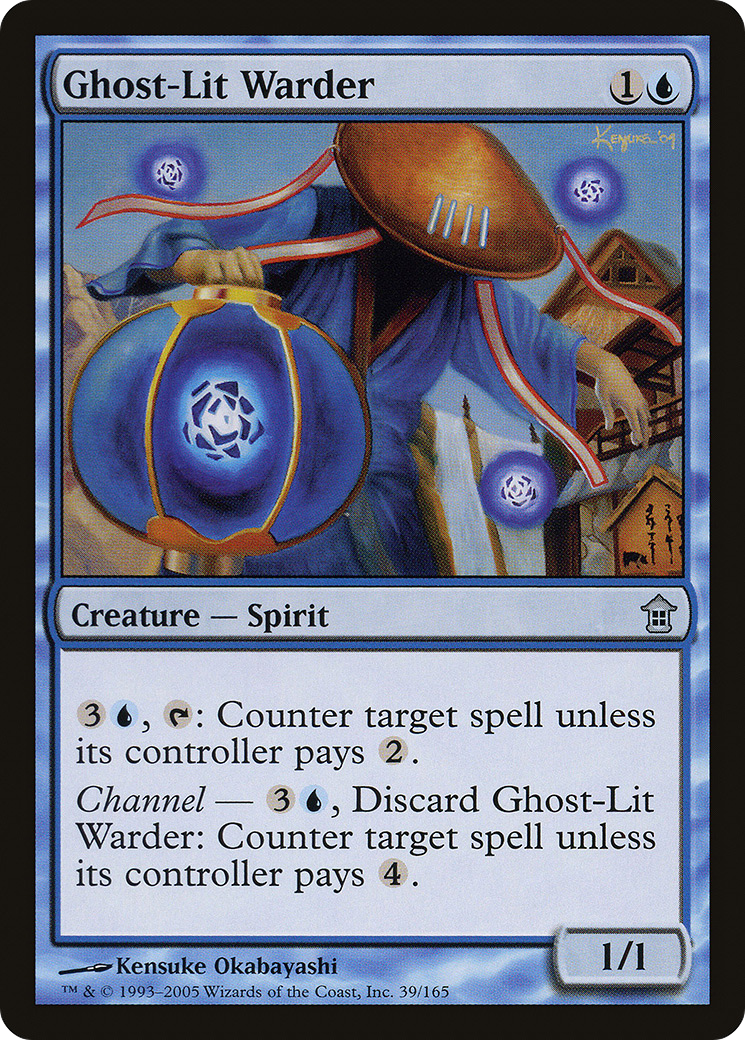 Ghost-Lit Warder [Saviors of Kamigawa] Foil