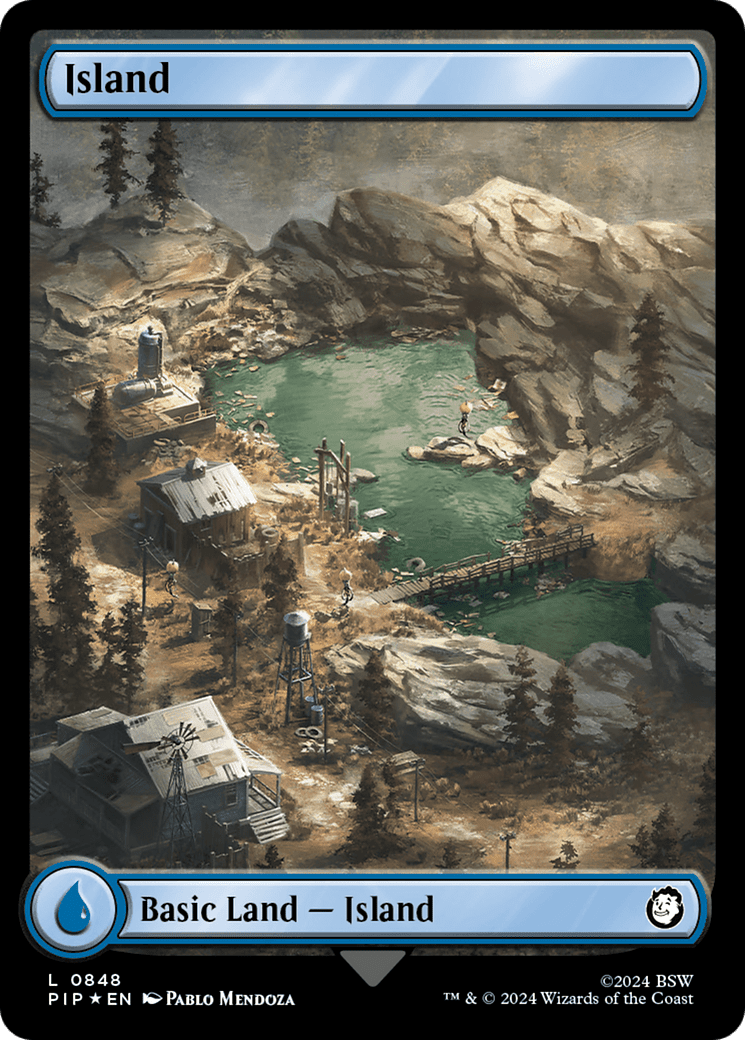 Island (0848) (Surge Foil) [Fallout]
