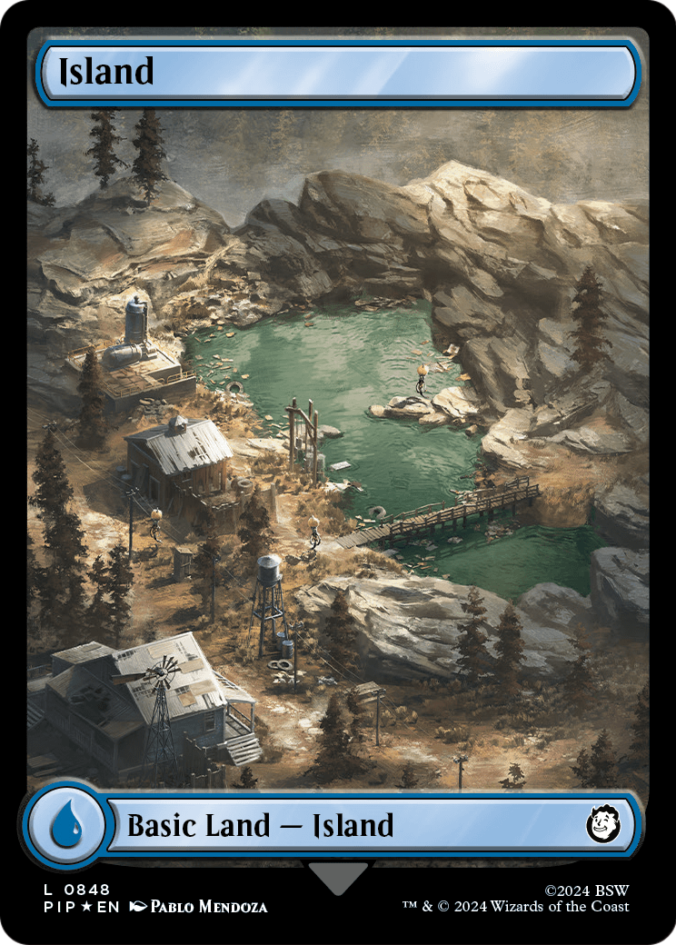 Island (0848) (Surge Foil) [Fallout]
