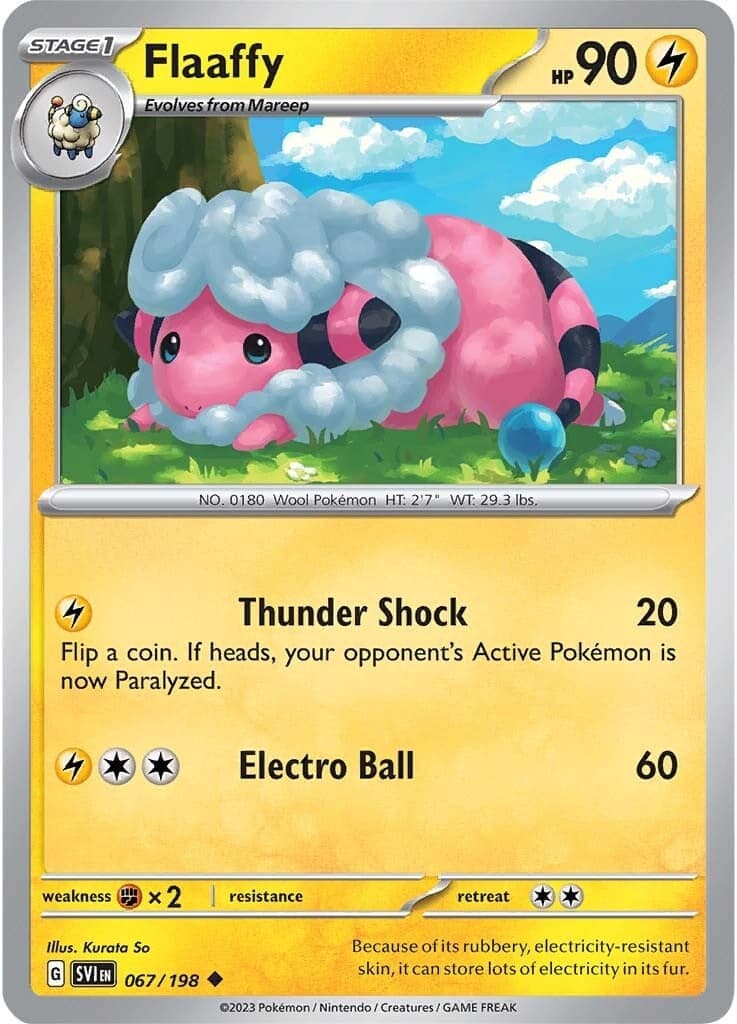 Flaaffy 067- SV01 Scarlet & Violet Base Set Reverse Holofoil