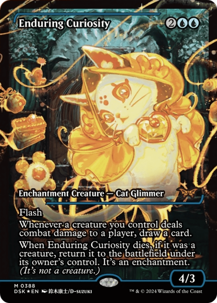 Enduring Curiosity (Japanese Showcase) [Duskmourn: House of Horror] Foil