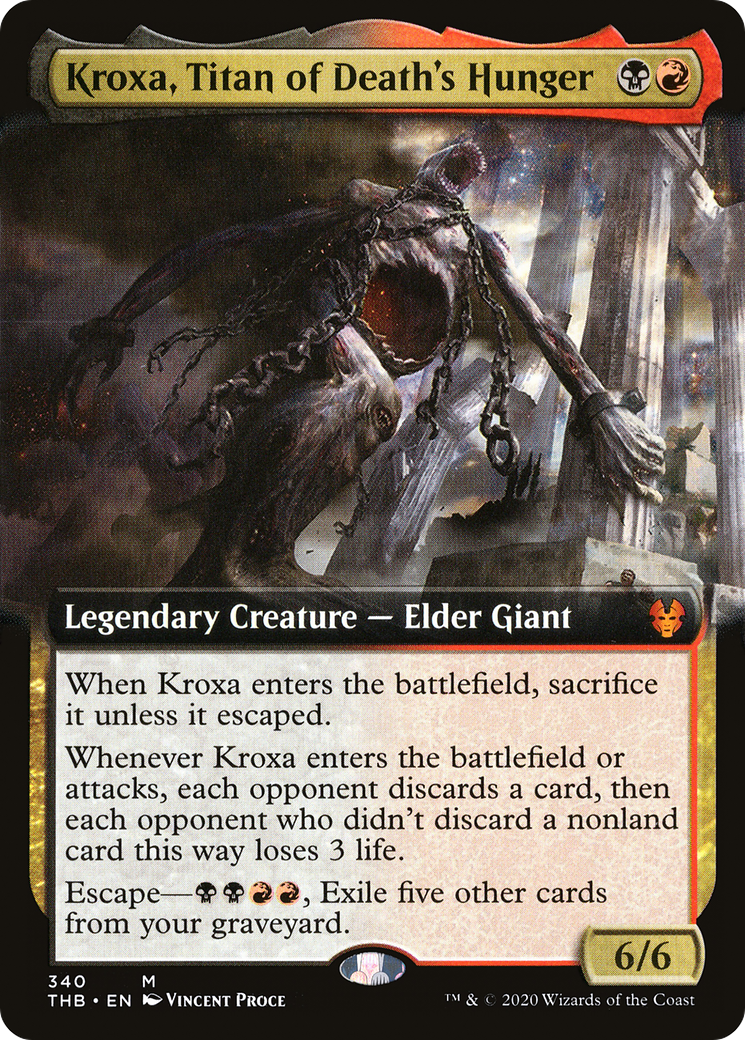 Kroxa, Titan of Death's Hunger (Extended Art) [Theros Beyond Death] Foil