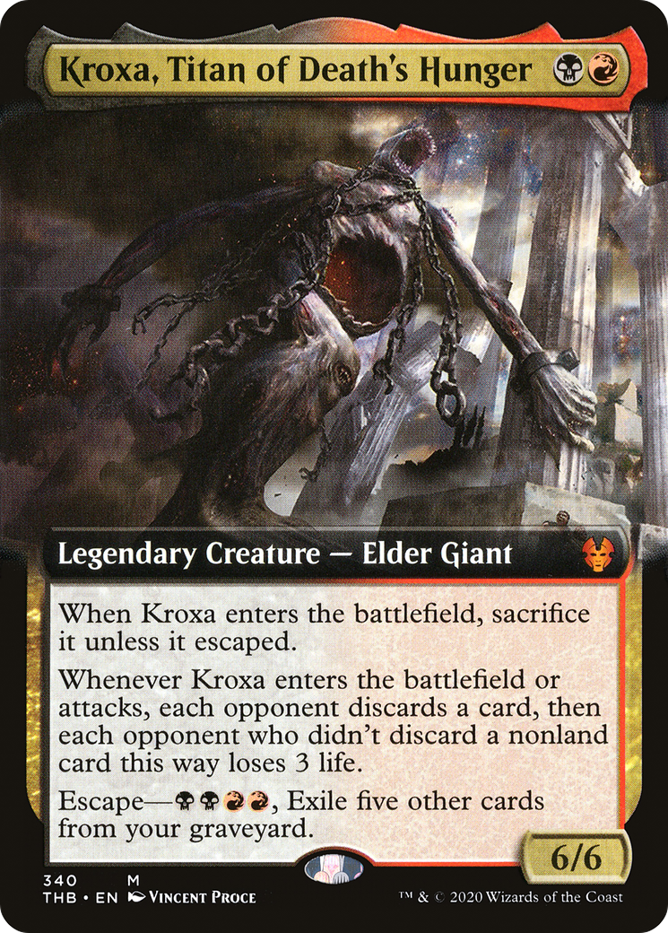 Kroxa, Titan of Death's Hunger (Extended Art) [Theros Beyond Death] Foil