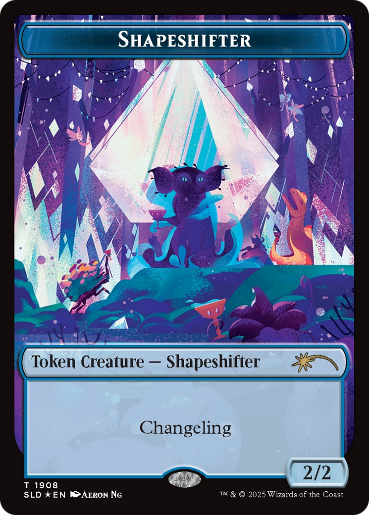 Shapeshifter Token (1908) (Double Rainbow Foil) (1908) [Secret Lair Drop Series]  Foil
