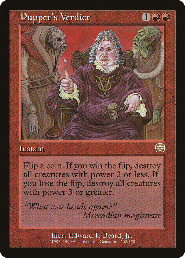Puppet's Verdict [Mercadian Masques] Foil