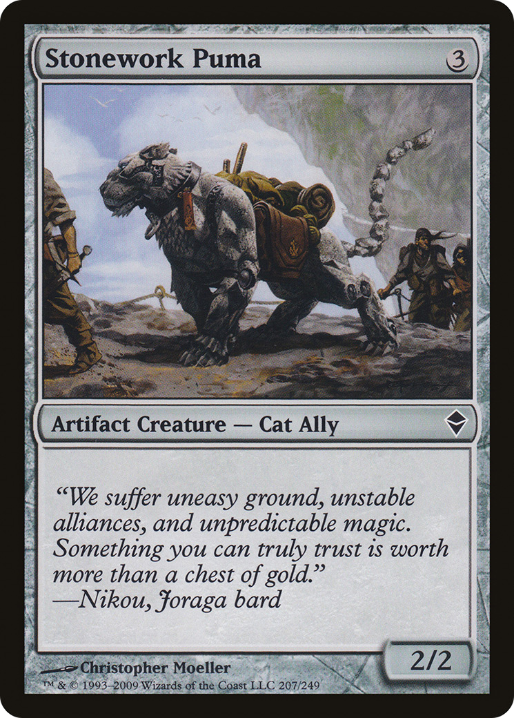 Stonework Puma [Zendikar] Foil