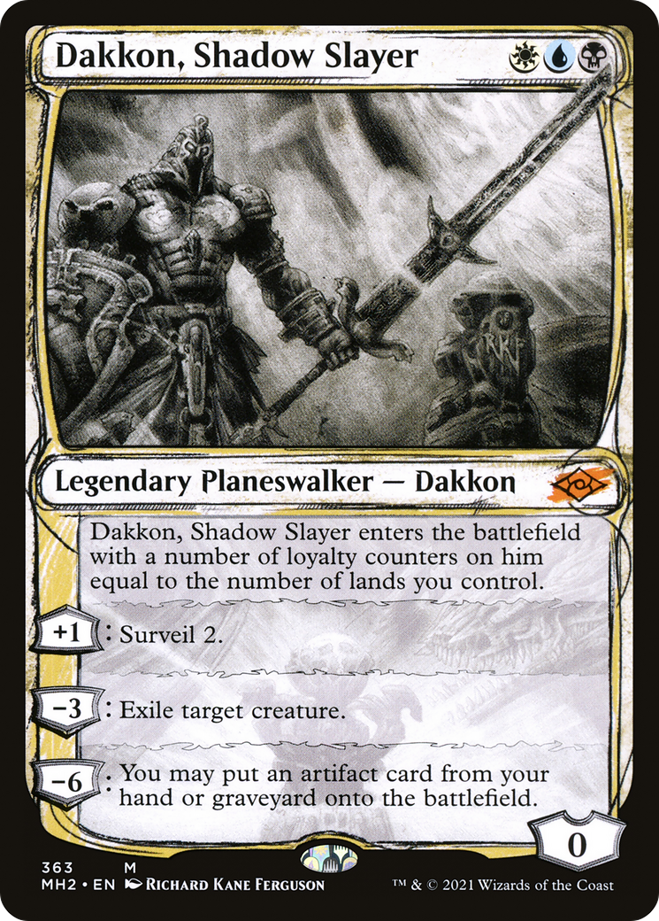 Dakkon, Shadow Slayer (Sketch) [Modern Horizons 2] Foil
