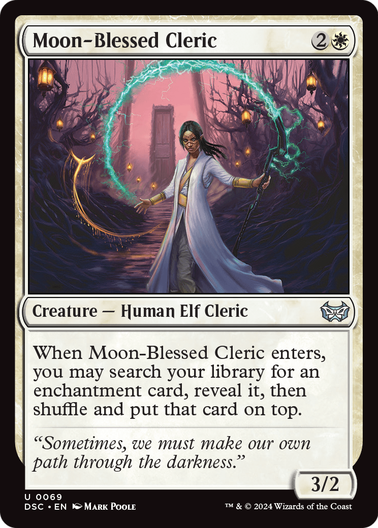 Moon-Blessed Cleric [Duskmourn: House of Horror Commander]