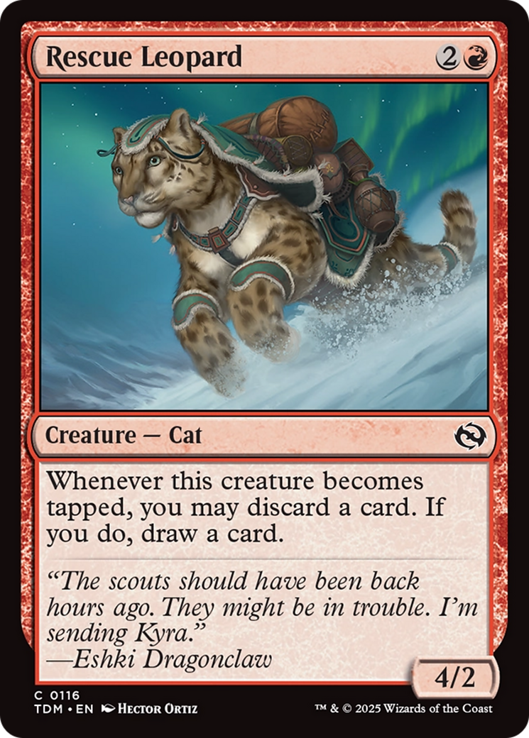 Rescue Leopard (116) [Tarkir: Dragonstorm]  Foil