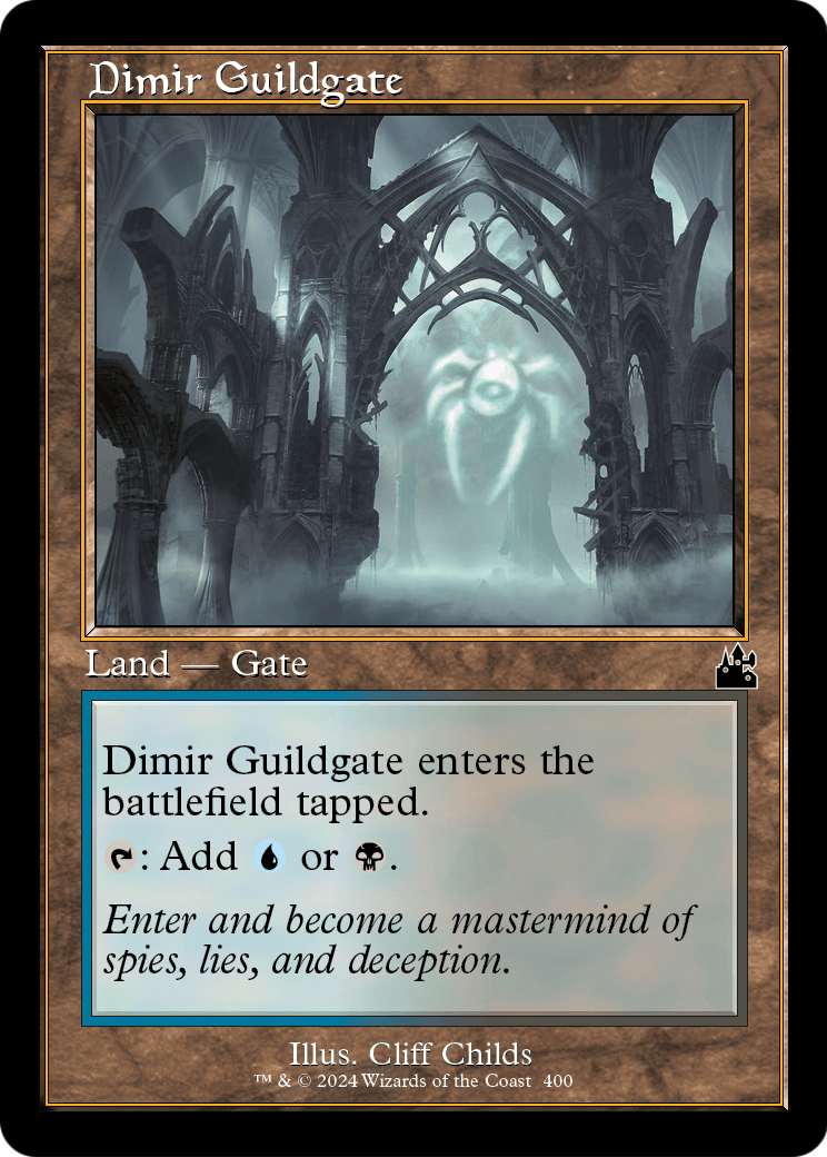 Dimir Guildgate (Retro Frame) [Ravnica Remastered] Foil