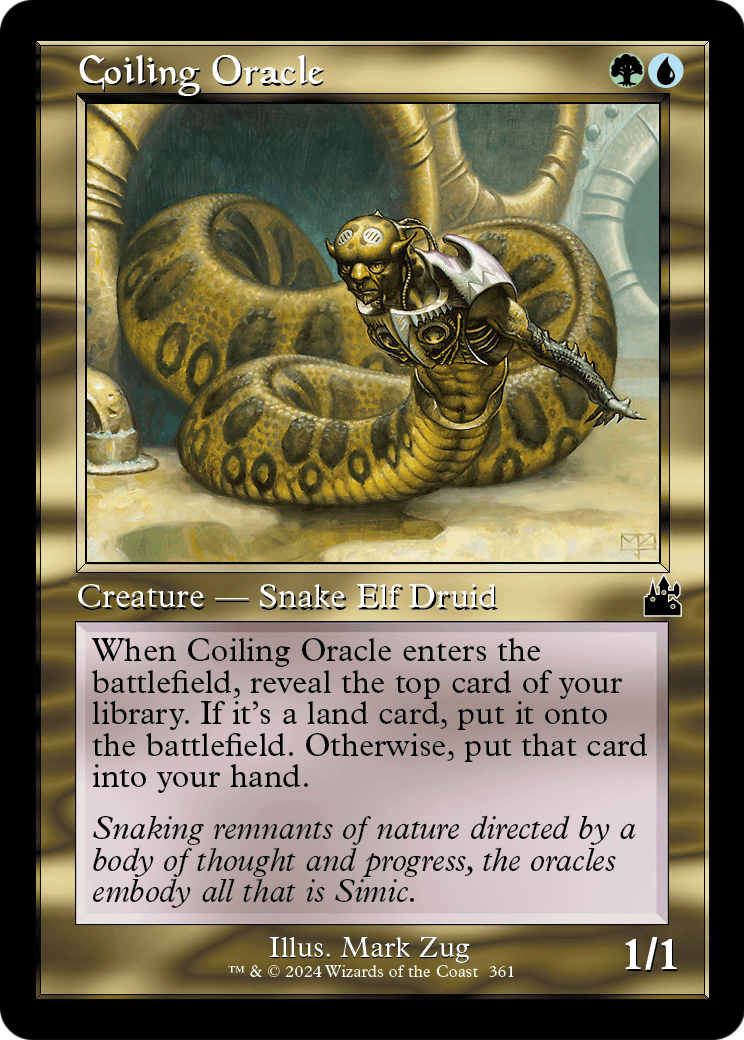 Coiling Oracle (Retro Frame) [Ravnica Remastered] Foil