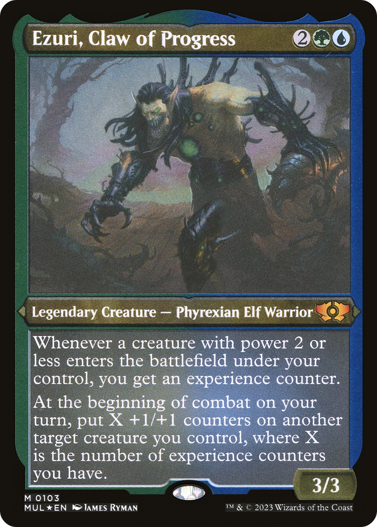 Ezuri, Claw of Progress (Foil Etched) |  Foil (103) [Multiverse Legends]