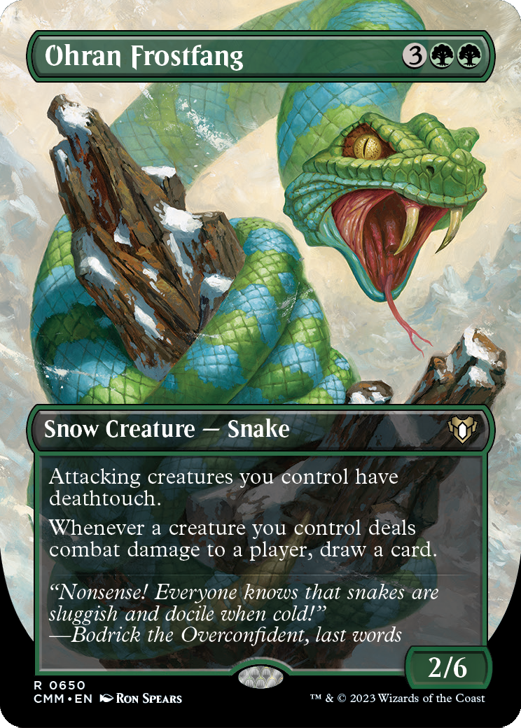 Ohran Frostfang (Borderless Alternate Art) [Commander Masters] Foil