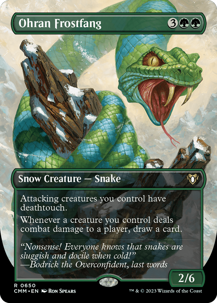 Ohran Frostfang (Borderless Alternate Art) [Commander Masters] Foil