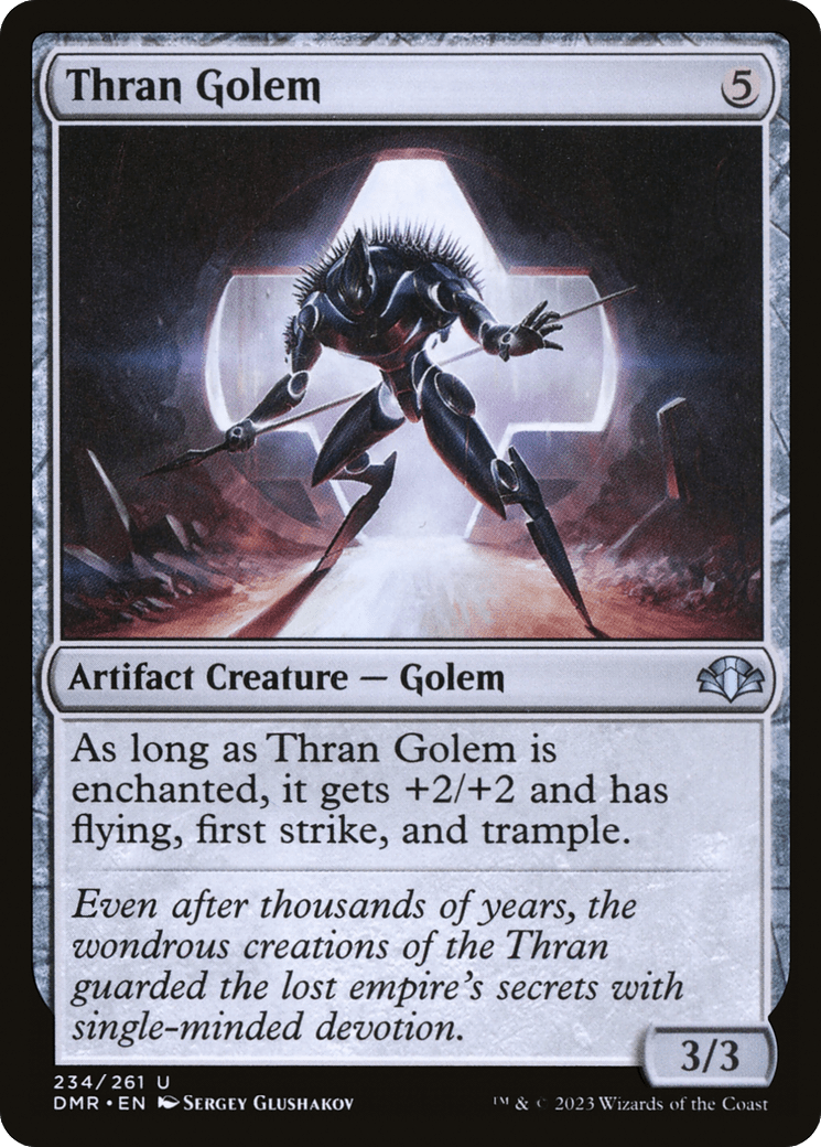 Thran Golem [Dominaria Remastered] Foil