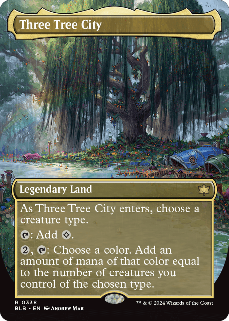 Three Tree City (Borderless) (0338) [Bloomburrow] Foil