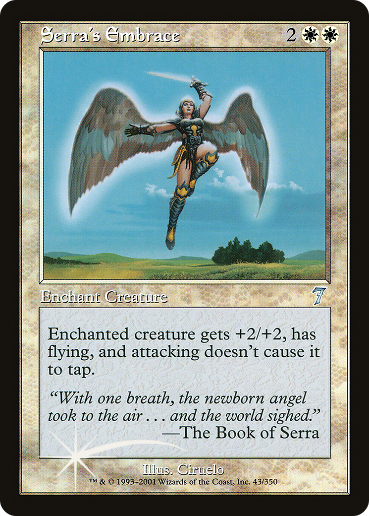 Serra's Embrace [Seventh Edition] Foil