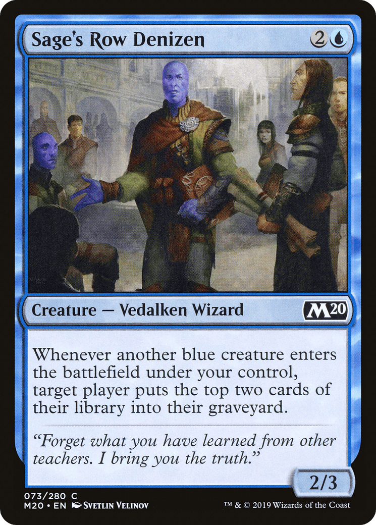 Sage's Row Denizen [Core Set 2020] Foil