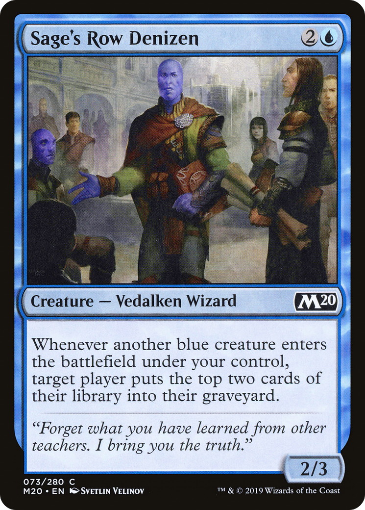 Sage's Row Denizen [Core Set 2020] Foil