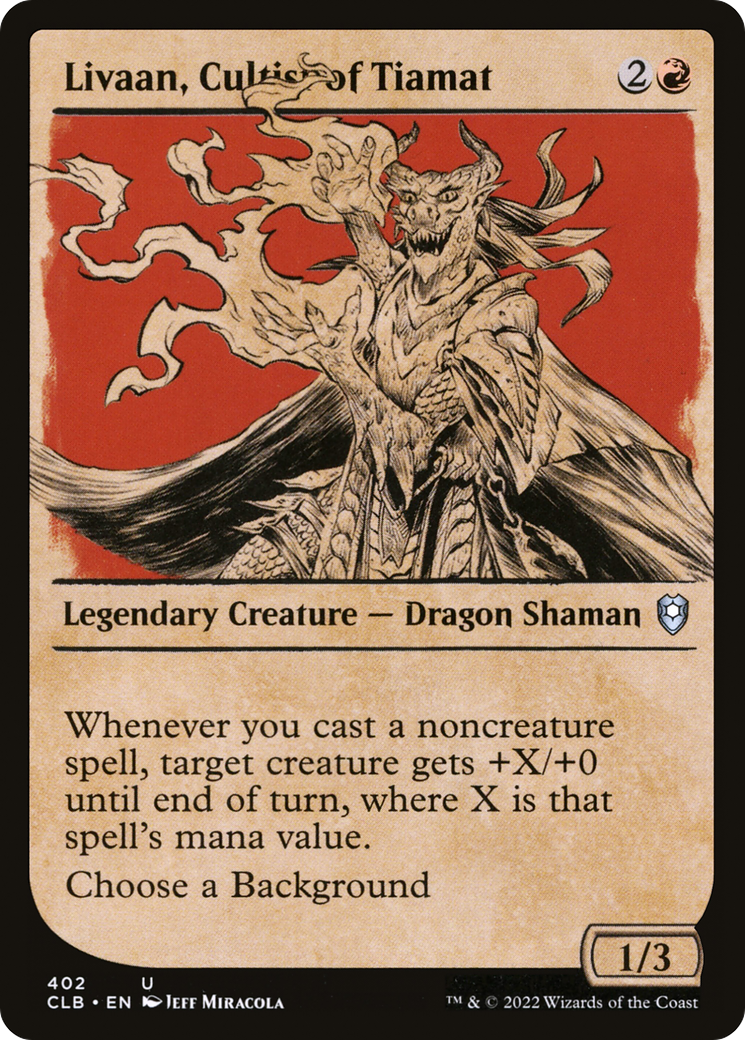 Livaan, Cultist of Tiamat (Showcase) [Commander Legends: Battle for Baldur's Gate] Foil