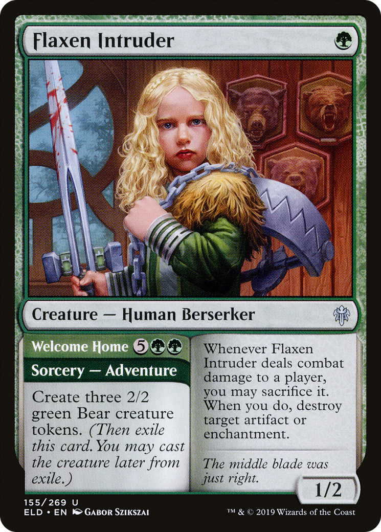 Flaxen Intruder // Welcome Home [Throne of Eldraine] Foil
