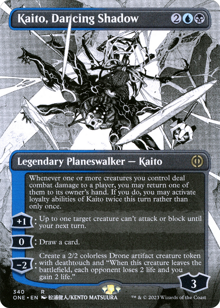 Kaito, Dancing Shadow (Borderless Manga) [Phyrexia: All Will Be One] Foil