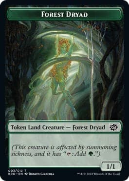 Powerstone // Forest Dryad Double-Sided Token [The Brothers' War Tokens] Foil
