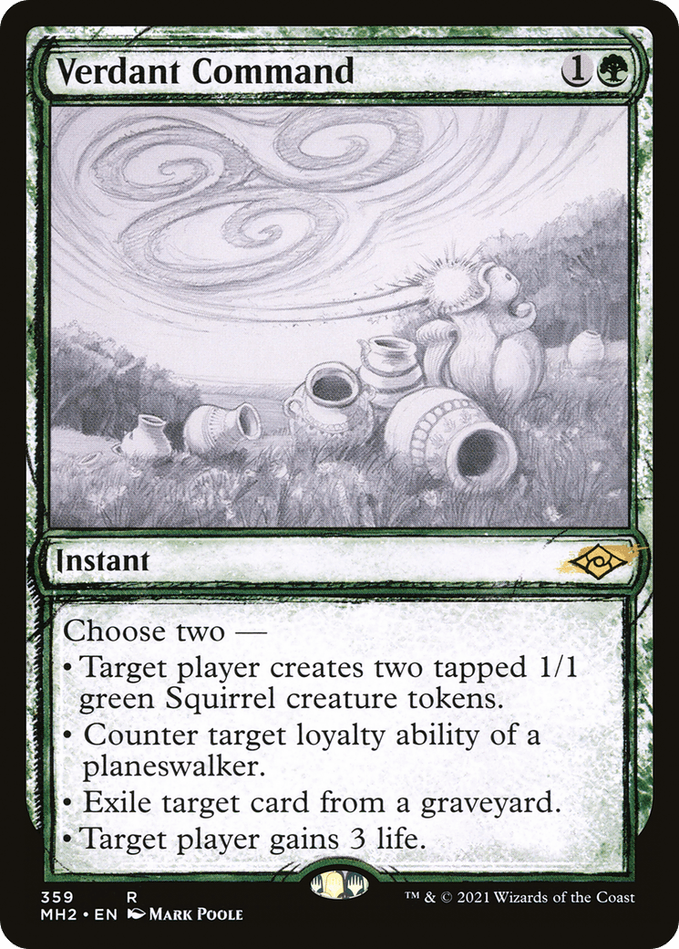Verdant Command (Sketch) [Modern Horizons 2] Foil