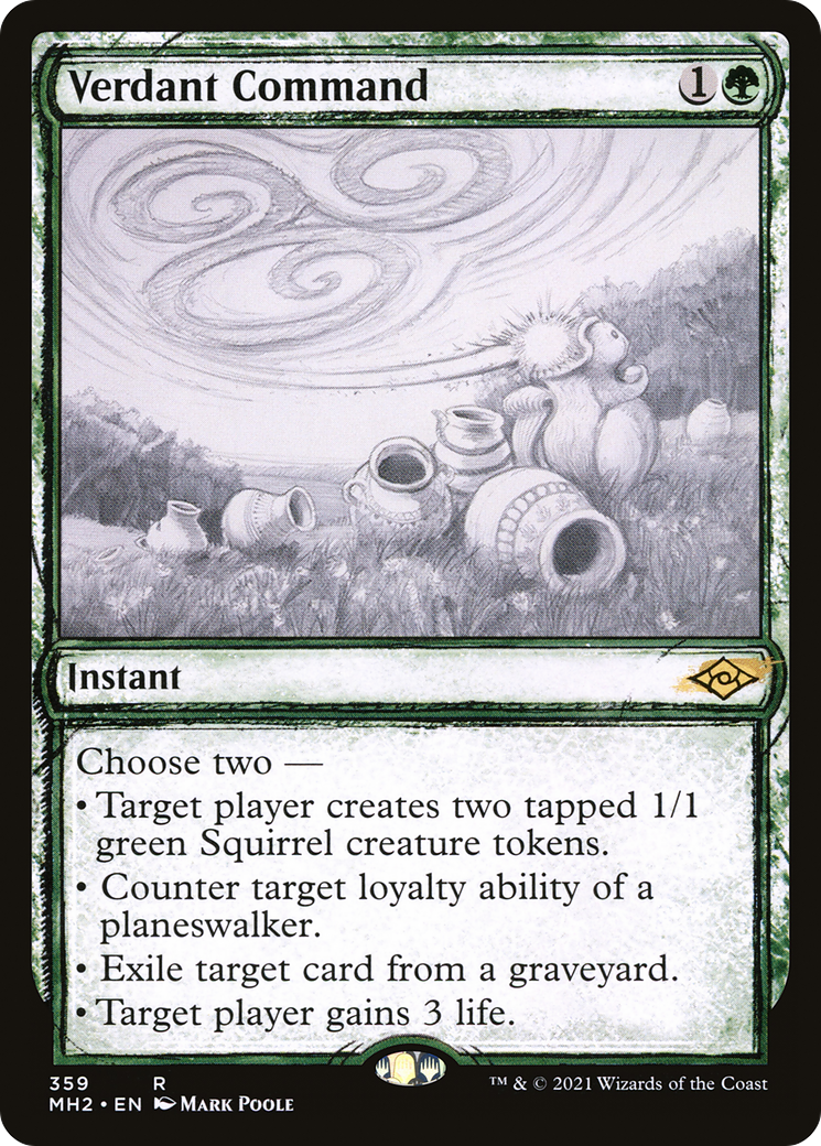 Verdant Command (Sketch) [Modern Horizons 2] Foil