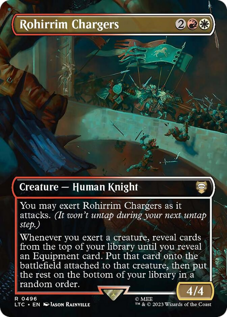 Rohirrim Chargers (Borderless) [The Lord of the Rings: Tales of Middle-Earth Commander] Foil