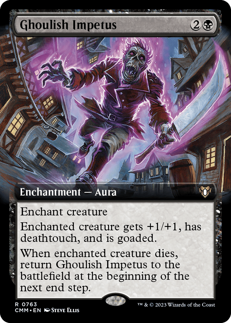 Ghoulish Impetus (Extended Art) [Commander Masters] Foil