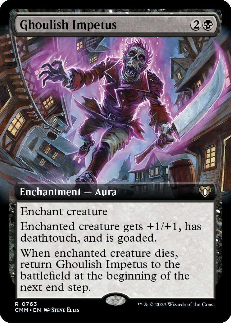 Ghoulish Impetus (Extended Art) [Commander Masters] Foil