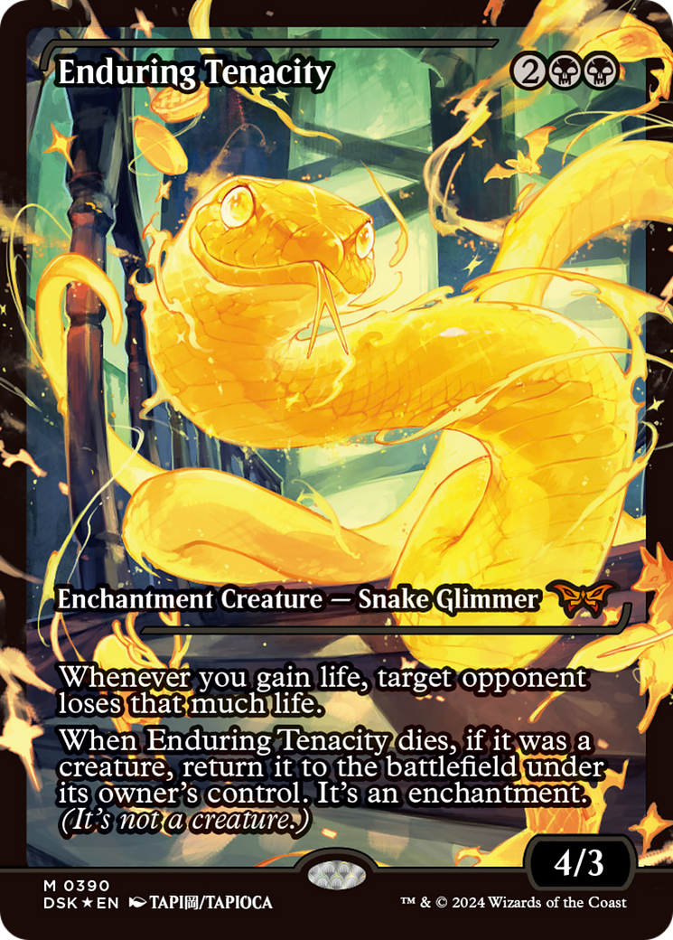 Enduring Tenacity (Japan Showcase) [Duskmourn: House of Horror] Foil