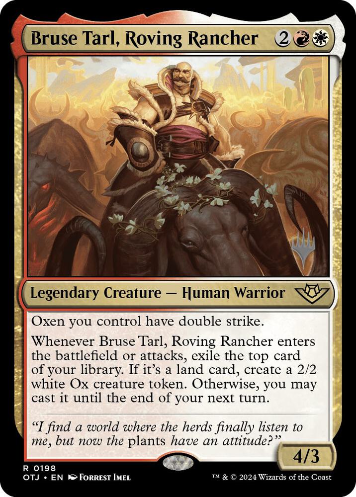 Bruse Tarl Roving Rancher 198 (Promo Pack: Outlaws of Thunder Junction)  - Foil