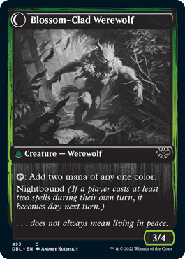 Weaver of Blossoms // Blossom-Clad Werewolf [Innistrad: Double Feature] Foil