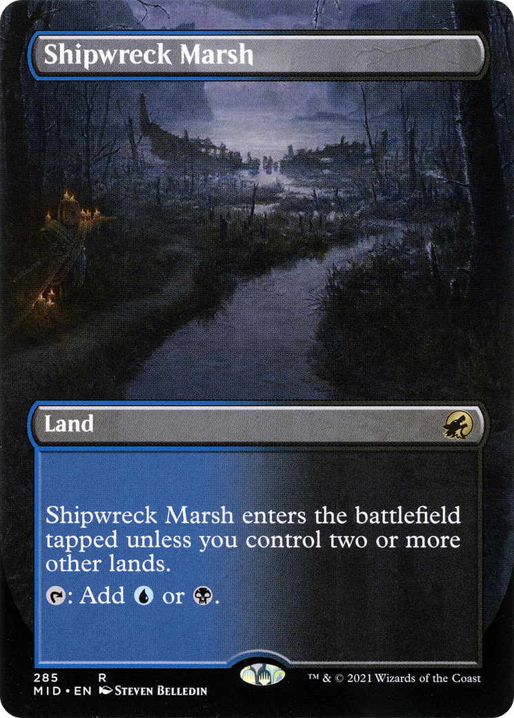 Shipwreck Marsh (Borderless Alternate Art) [Innistrad: Midnight Hunt] Foil