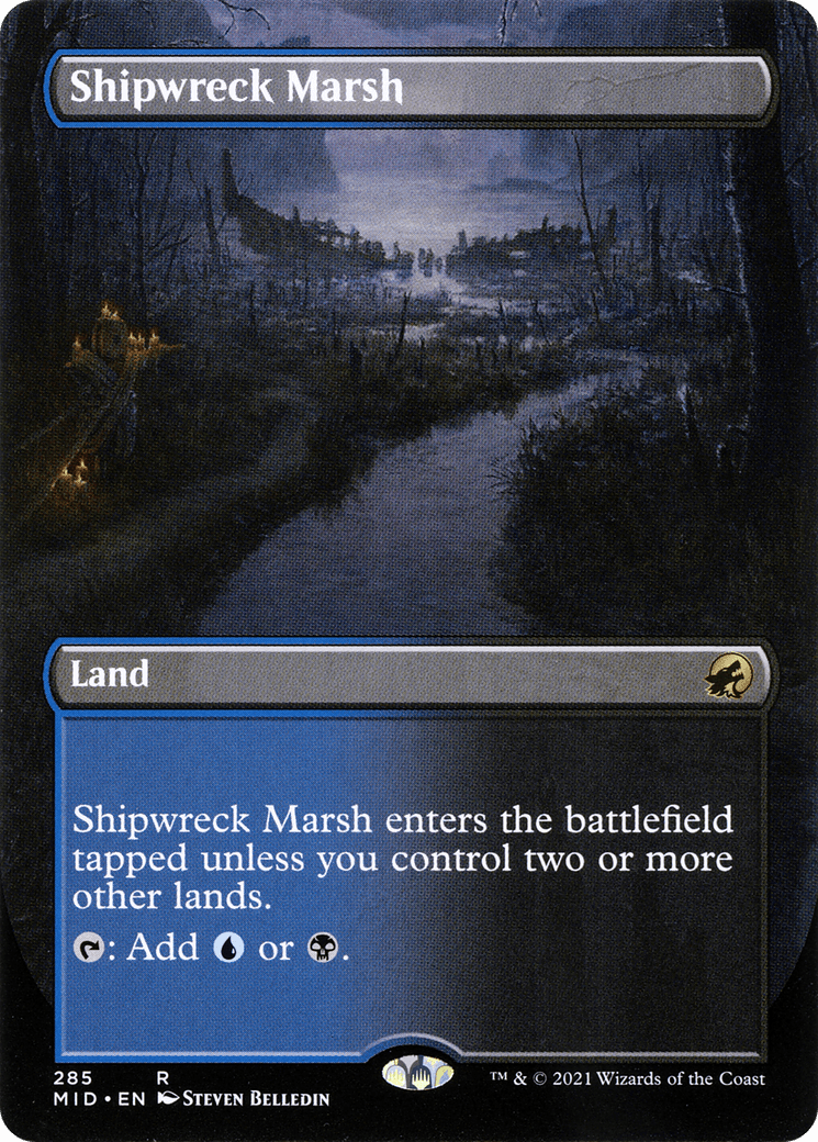 Shipwreck Marsh (Borderless Alternate Art) [Innistrad: Midnight Hunt] Foil