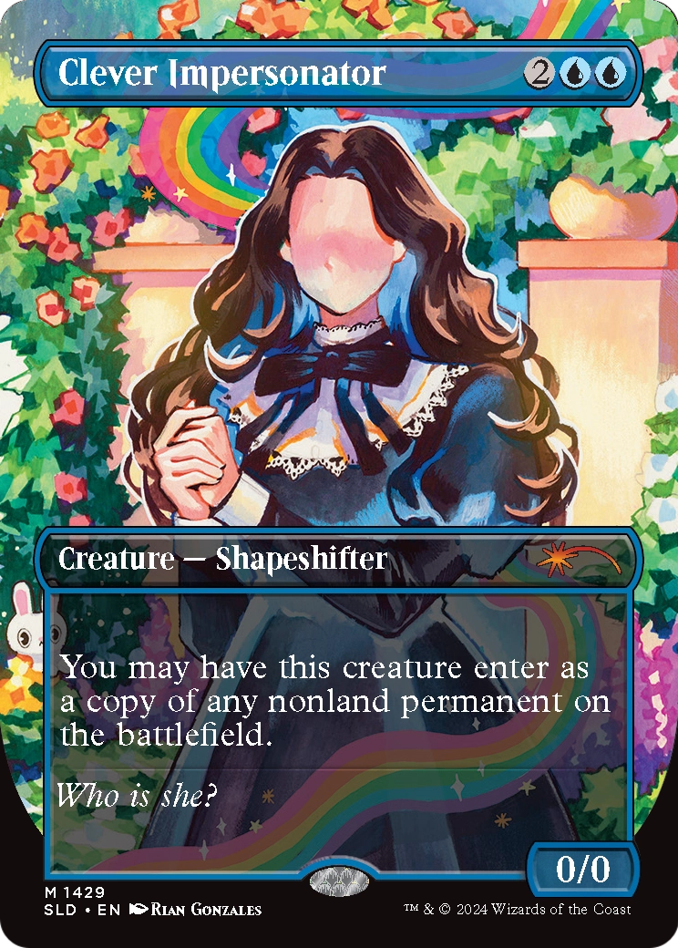 Clever Impersonator (1429) [Secret Lair Drop]  (Borderless) Foil