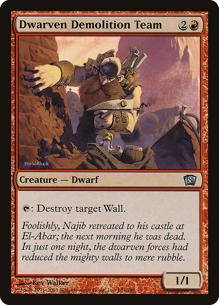 Dwarven Demolition Team [Eighth Edition] Foil