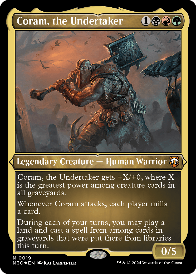 Coram, the Undertaker (M3C-019) - Modern Horizons 3 Commander Etched Foil