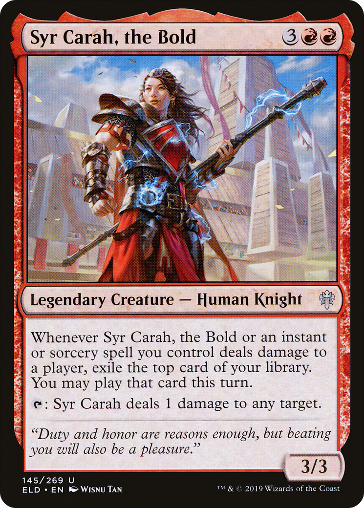 Syr Carah, the Bold [Throne of Eldraine] Foil