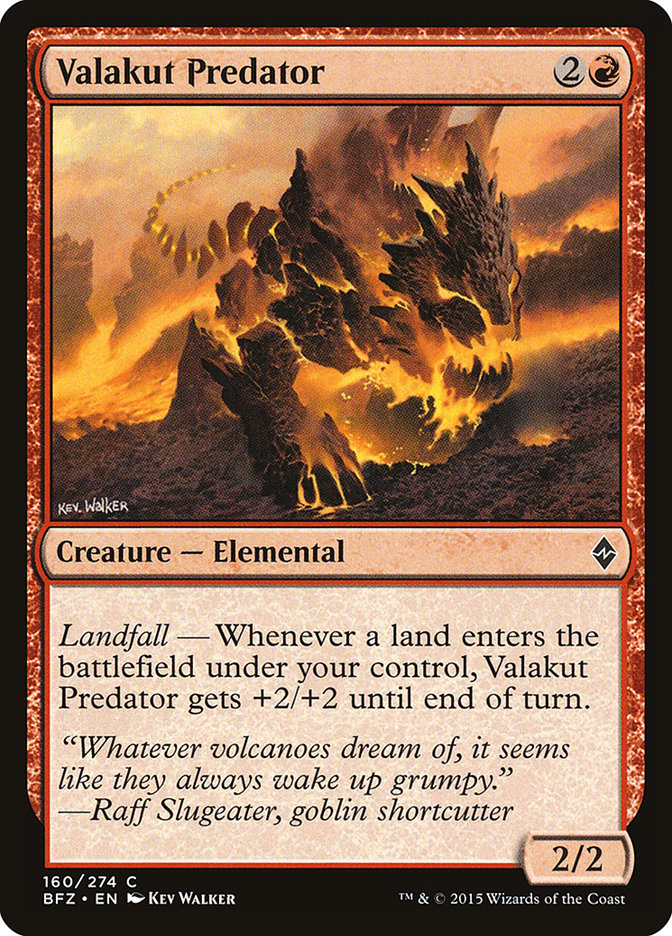 Valakut Predator 160/274 (Battle for Zendikar)  - Foil