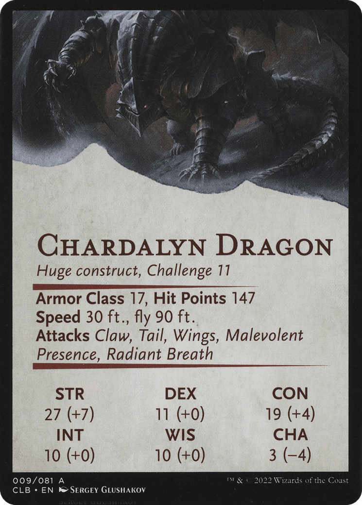 Chardalyn Dragon // Chardalyn Dragon (ACLB-009) - Battle for Baldur's Gate Art Series (Borderless) Foil