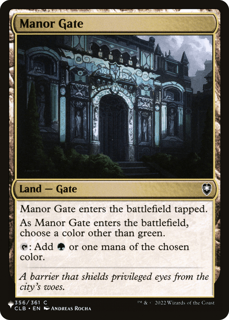 Manor Gate |  (CLB-356) [The List]
