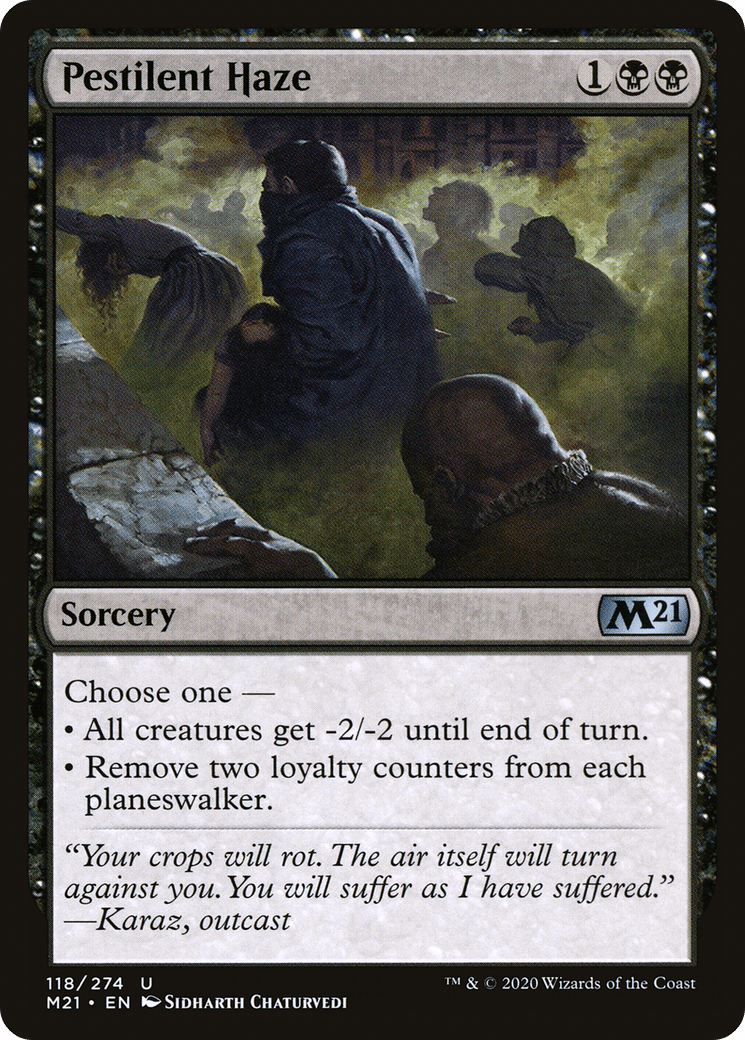 Pestilent Haze [Core Set 2021] Foil