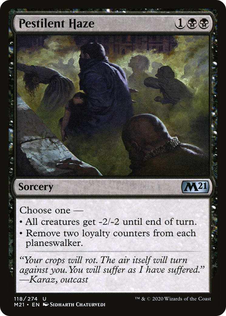 Pestilent Haze [Core Set 2021] Foil