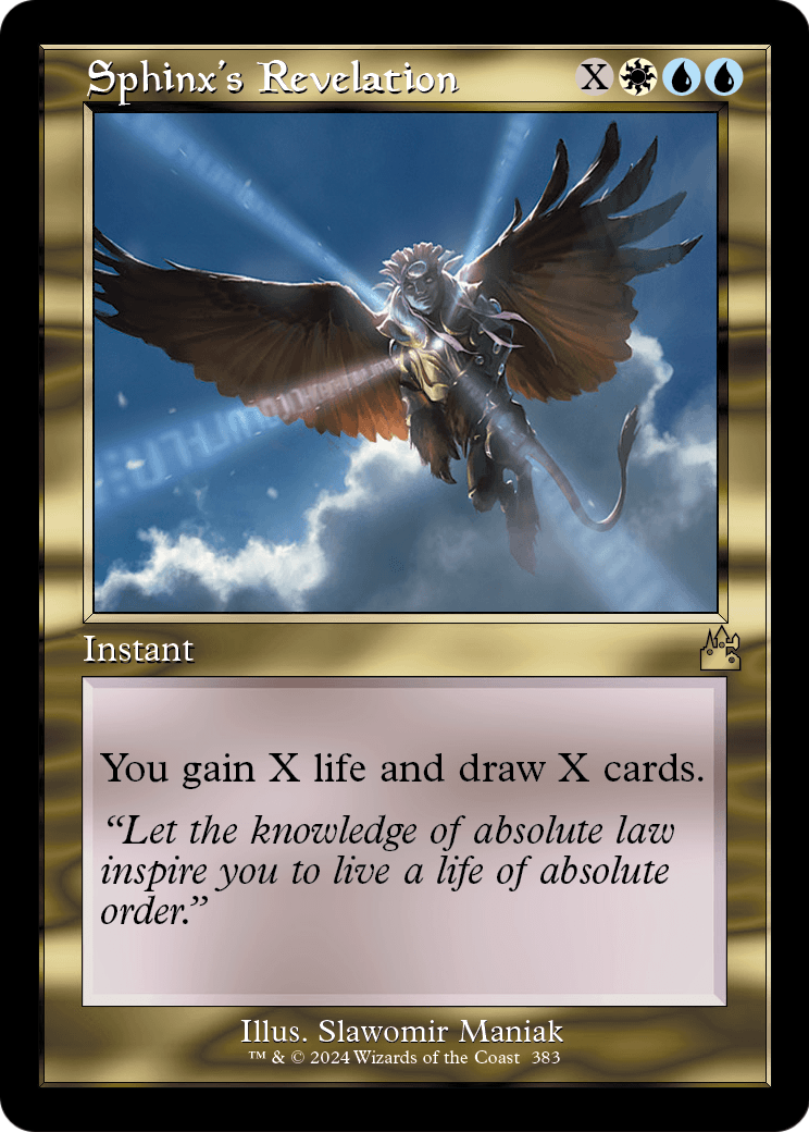 Sphinx's Revelation (Retro Frame) [Ravnica Remastered] Foil
