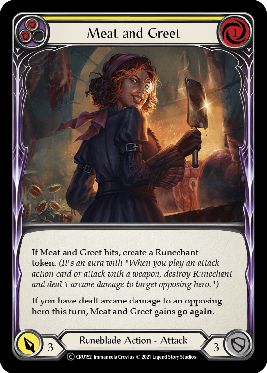 Meat and Greet (Yellow) [U-CRU152] (Crucible of War Unlimited)  Unlimited Normal